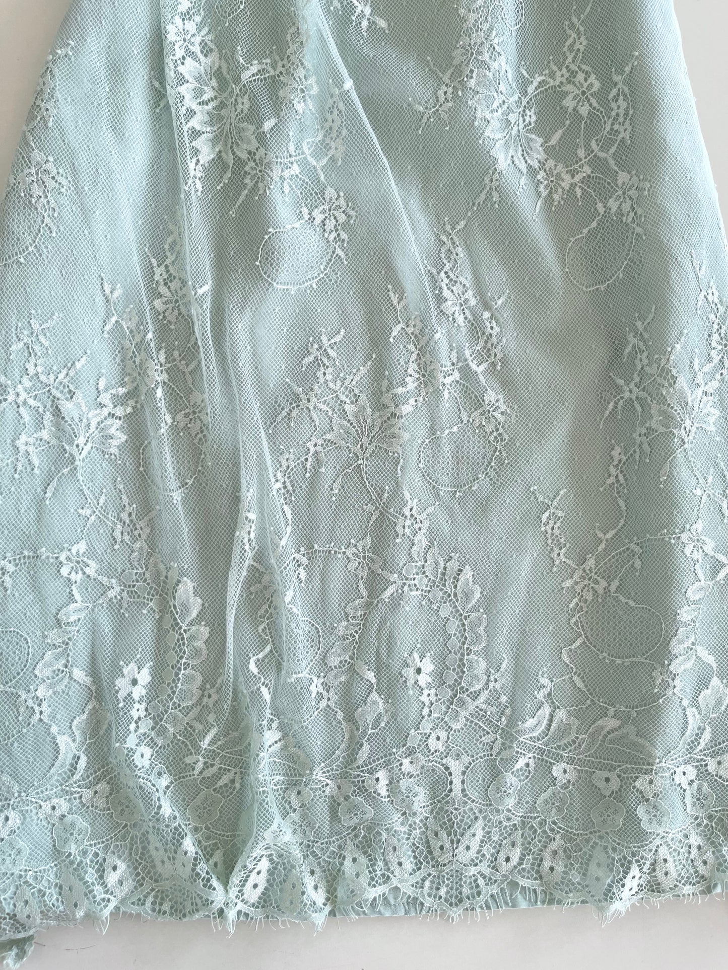 Square Neck Vintage Lace Dress-Bust 36