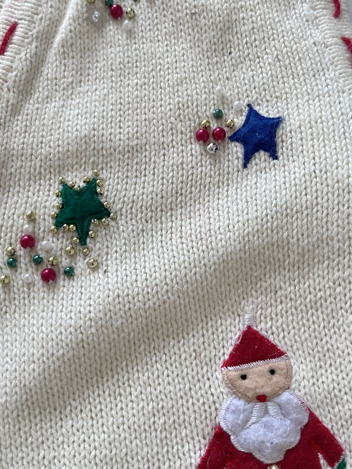 Bobbie Brooks Embroidered Christmas Vest Sweater-Bust 42