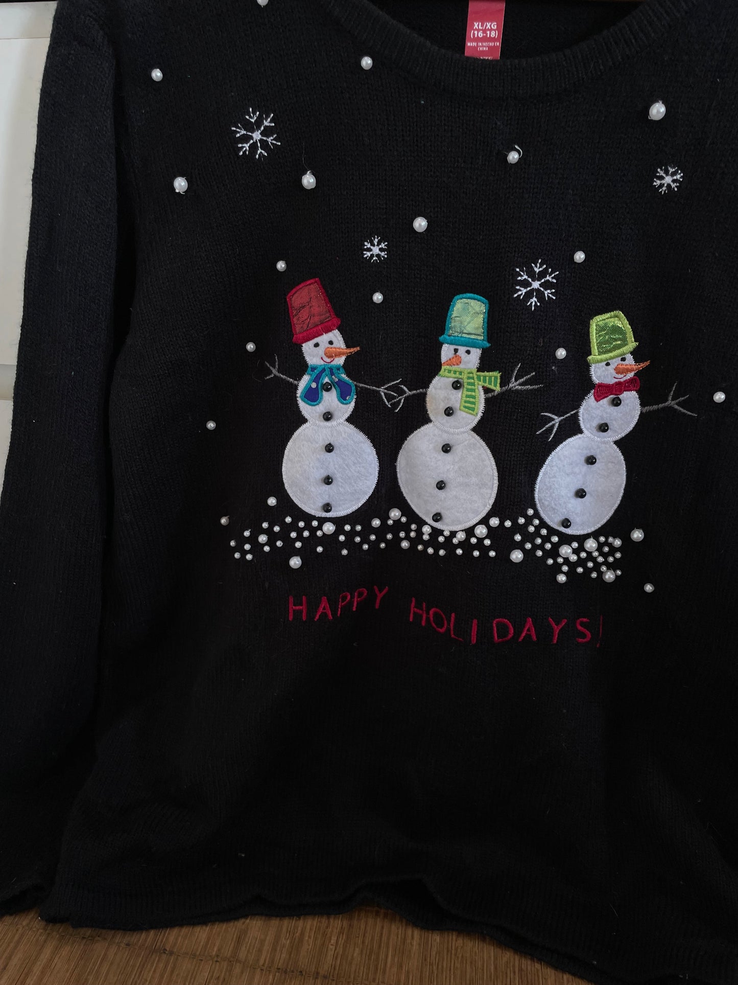 Embroidered Christmas Sweater-Bust 48