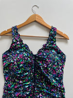 Load image into Gallery viewer, LASCANA RUCHED PRINTED SWIMSUIT - BUST 38 TO 40
