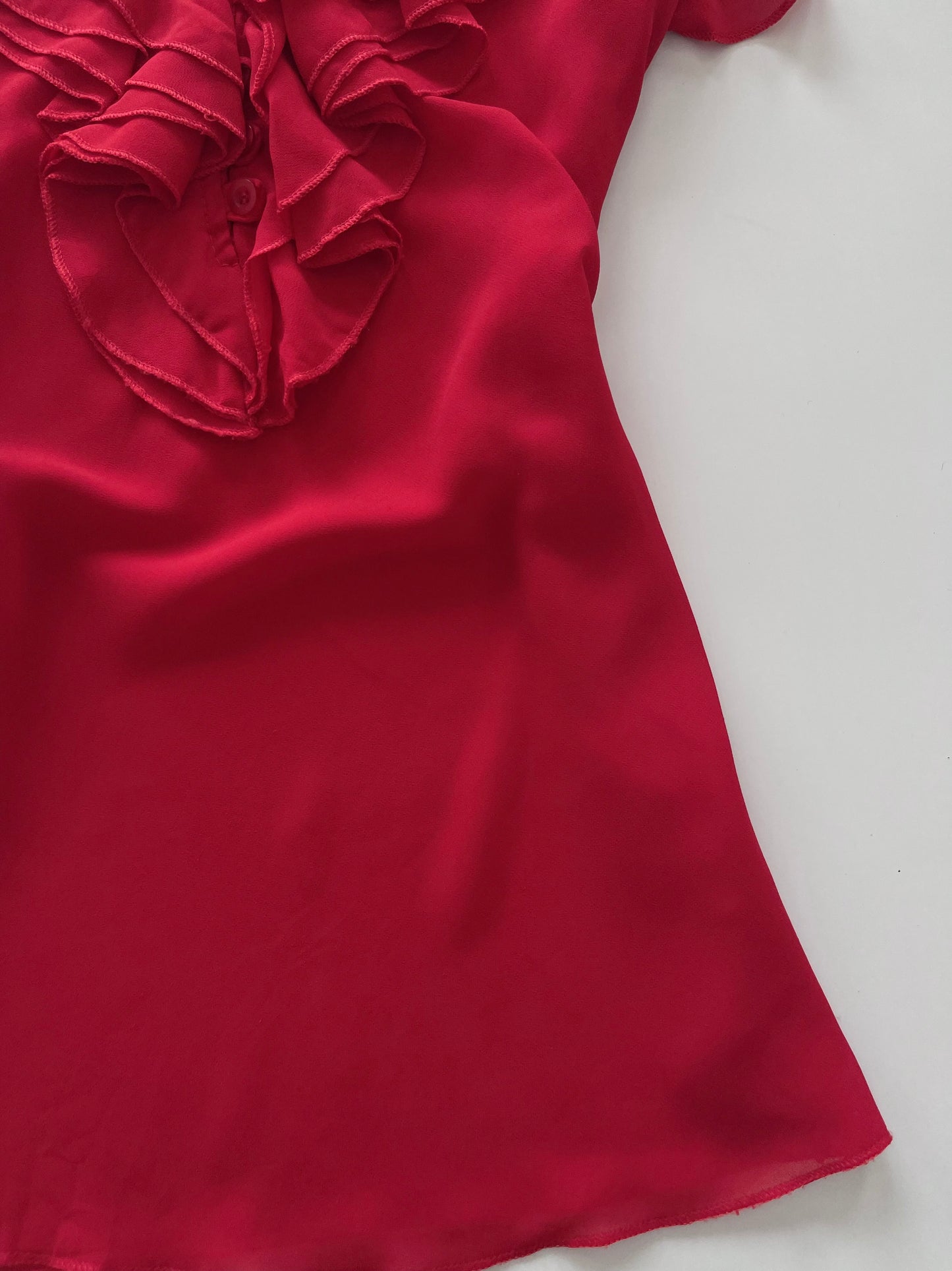 Ruffle Sheer Top-Bust 42