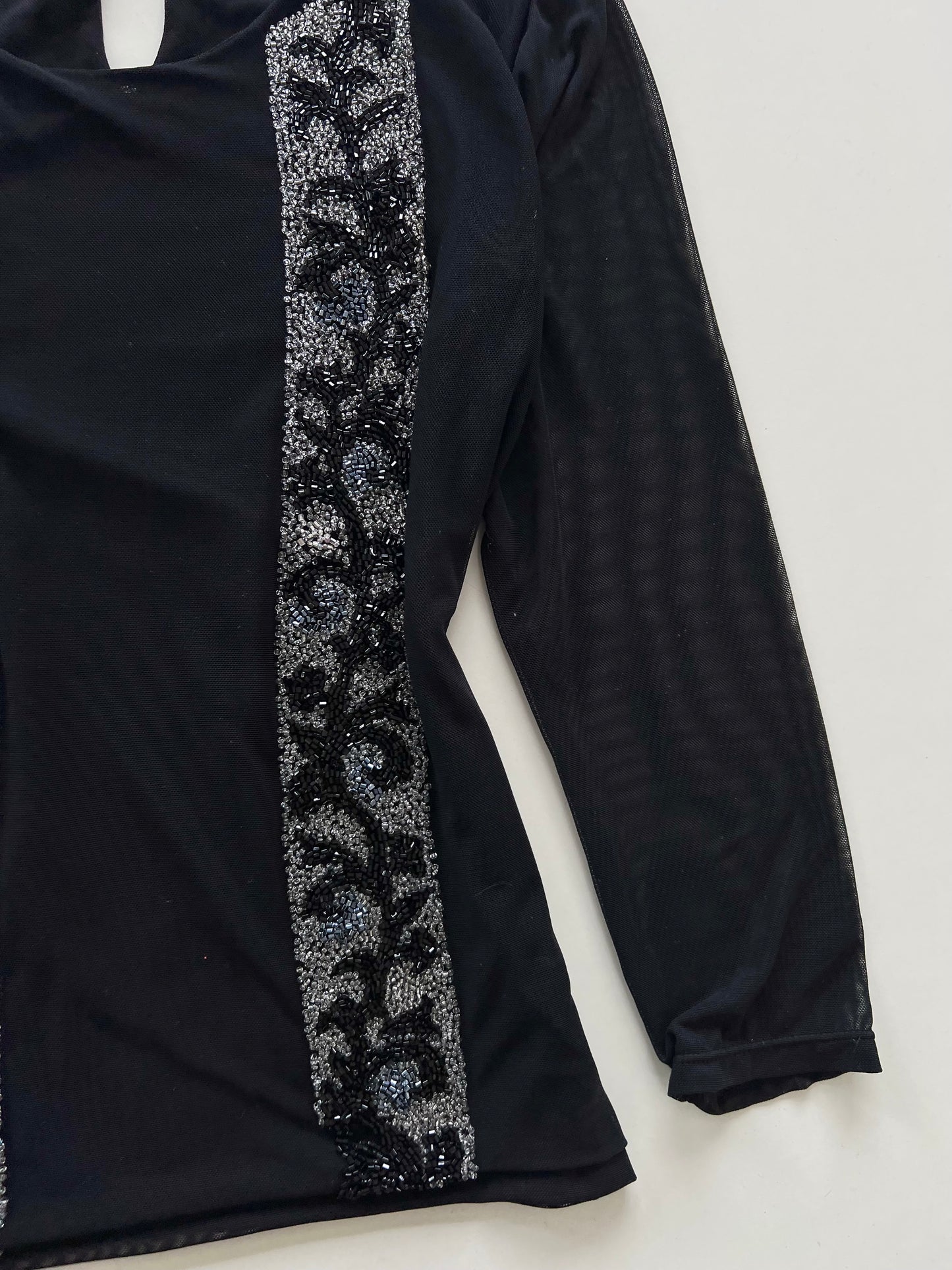 Vintage Embroidered Silk Top-Bust 38 to 40