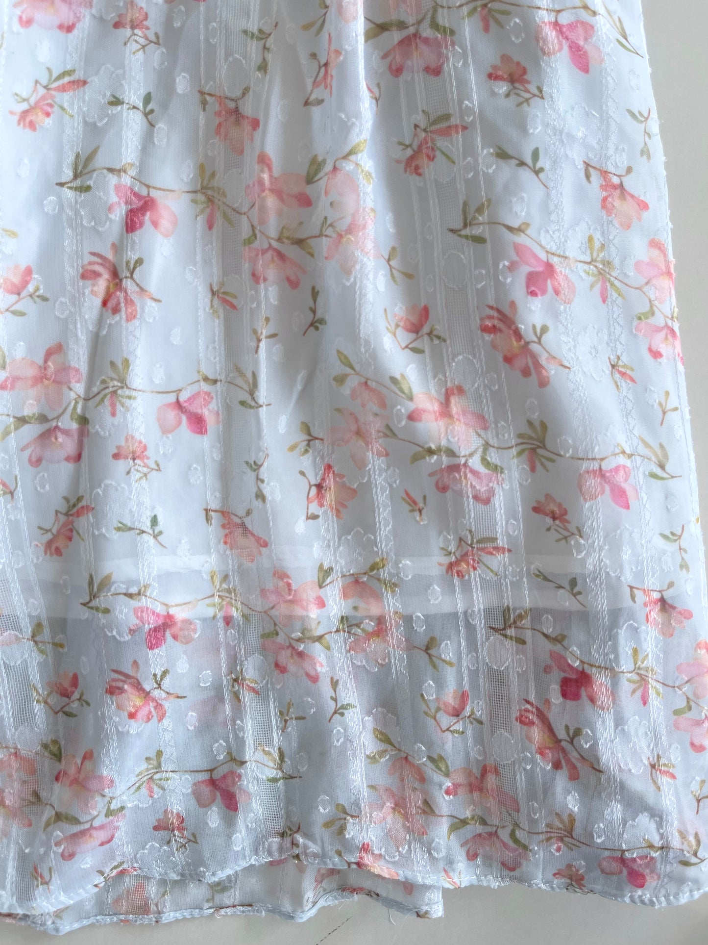 Ice Blue Floral Skirt-Waist 28 to 34