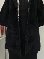 Load image into Gallery viewer, Black Fur Coat-Bust 34
