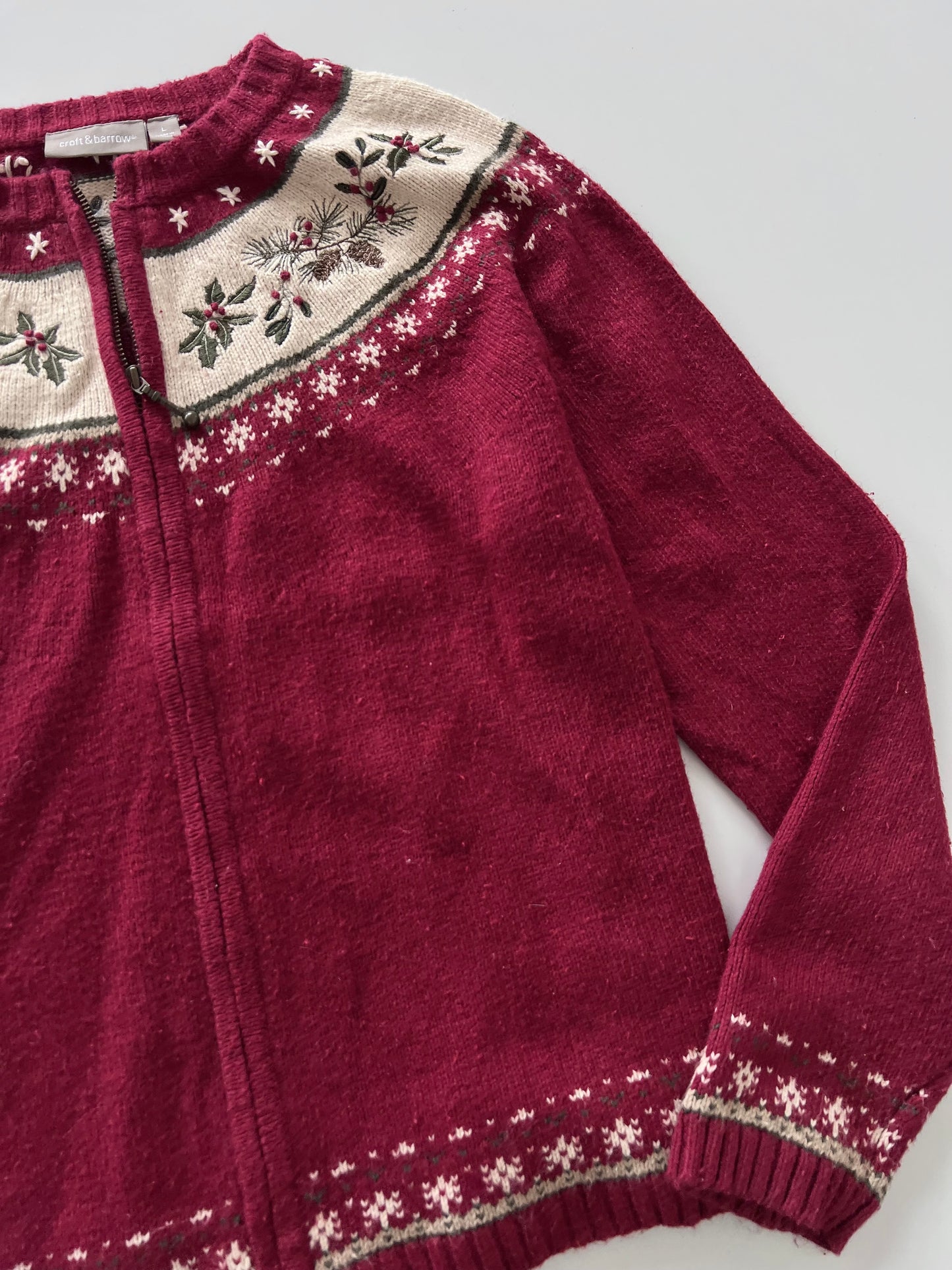Croft&Barrow Embroidered Sweater-Bust 44