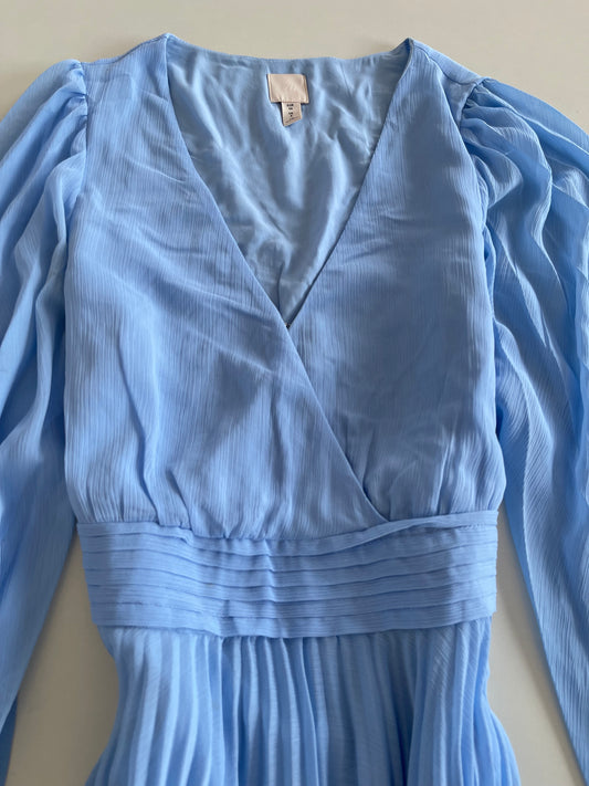 H&M Pleated Blue Dress-Bust 36