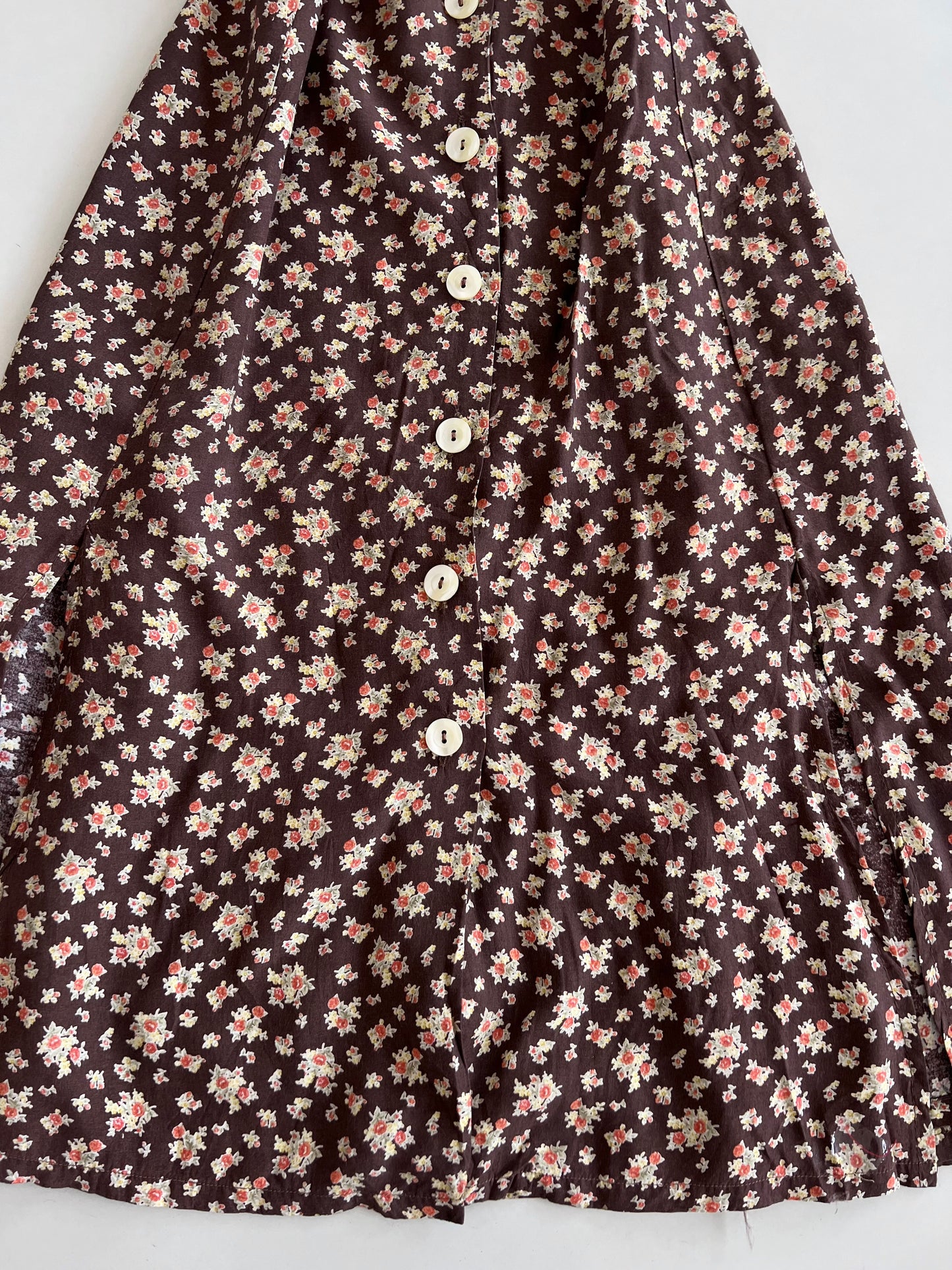 Floral Buttondown Vintage Dress-Bust 42
