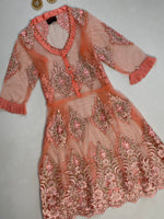 Load image into Gallery viewer, Sheer Embroidered Kurta Set-Bust 36 Waist 28 to 36