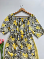 Load image into Gallery viewer, LIME FLORAL PRINTED DRESS - BUST 46 to 50