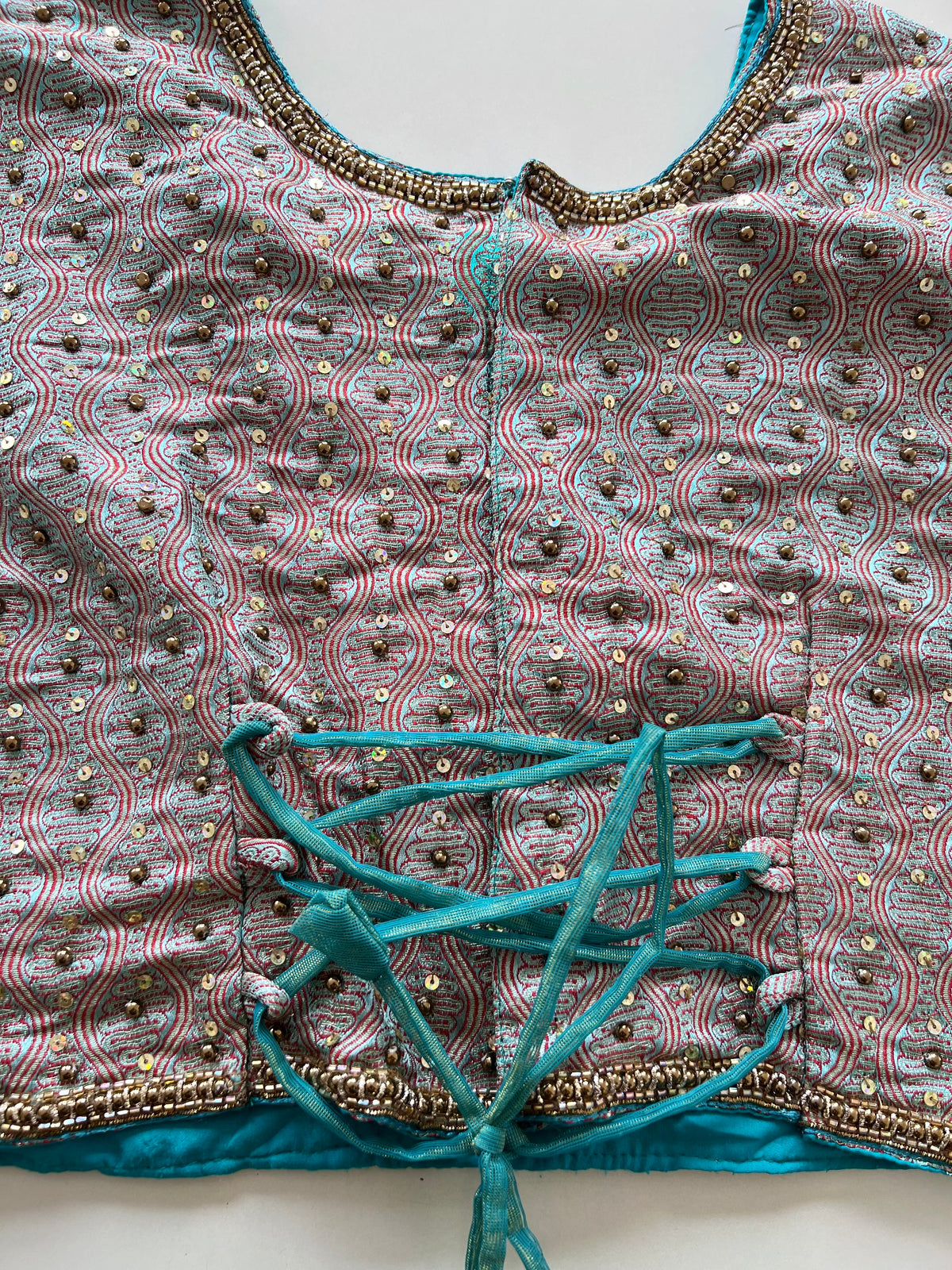 Heavily Embroidered Desi Top-Bust 32