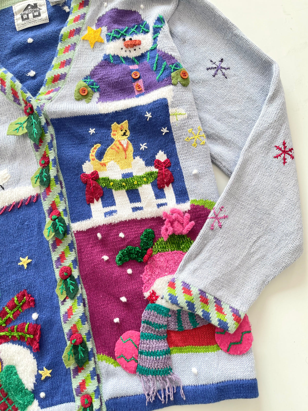 Storybook Knits Christmas Hand Embroidered Sweater-Bust 48