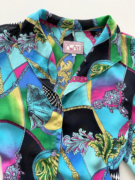 Mod Art Sheer Shirt-Bust 44