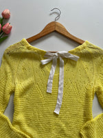 Load image into Gallery viewer, YELLOW CROCHET TOP - BUST 32 TO 38