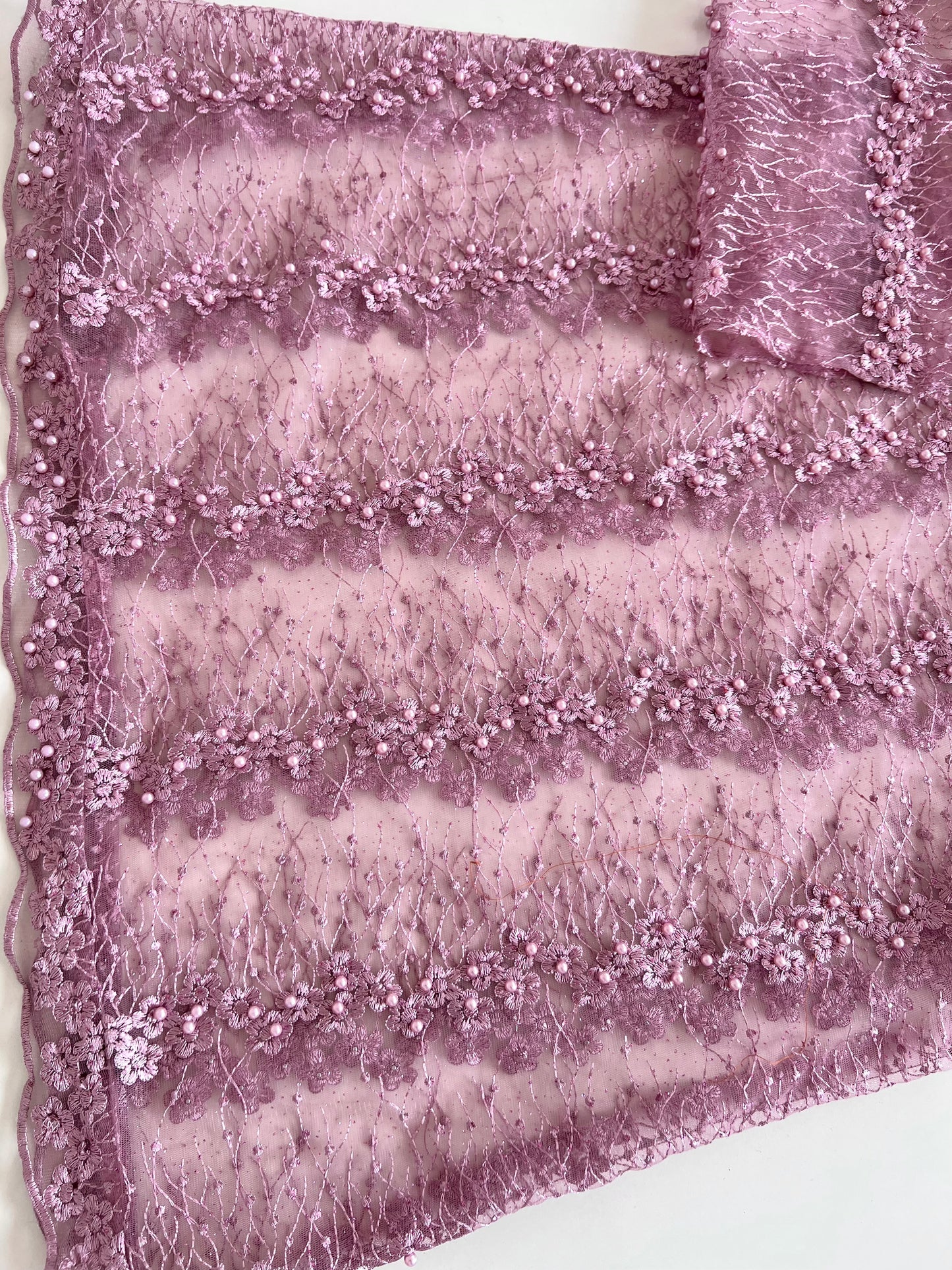 Embroidered Sheer Dress-Bust 36