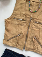 Load image into Gallery viewer, Vintage Suede Waistcoat-Bust 34