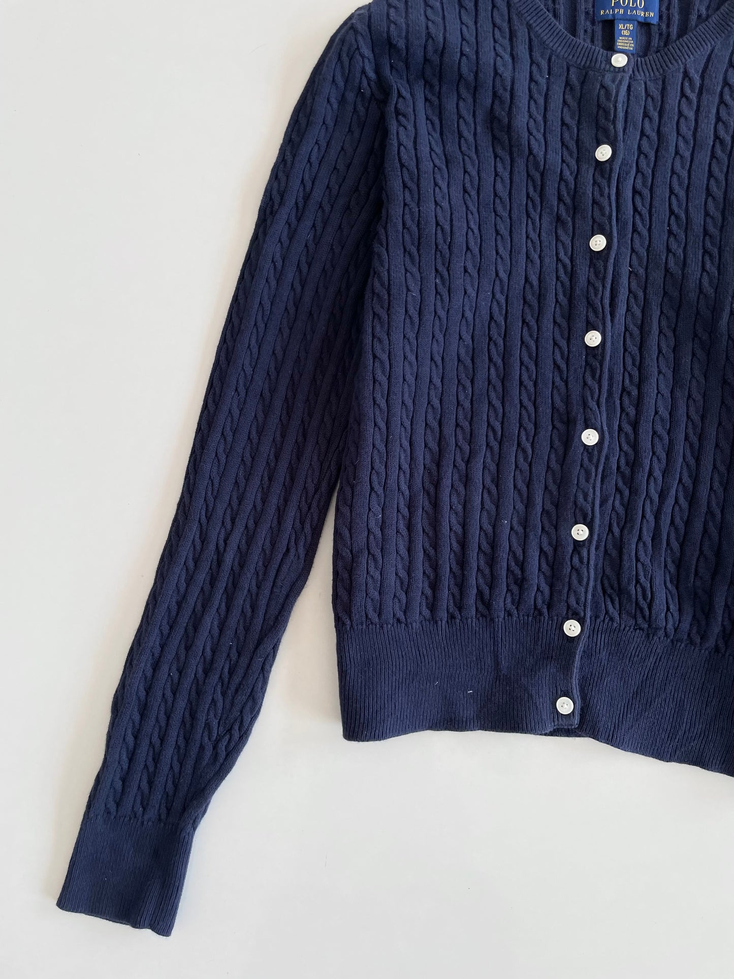 Ralph Lauren 100% Cotton Vintage Cardigan-Bust 38