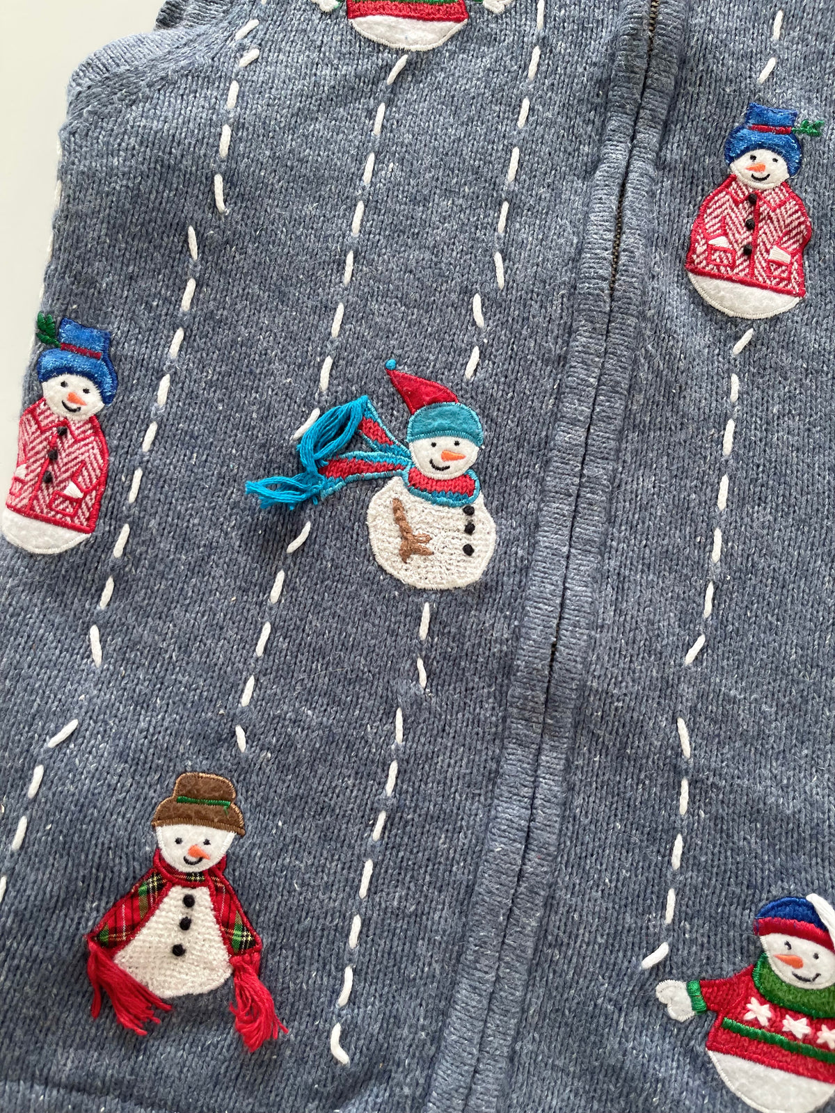 Studio Joy Embroidered Christmas Vest Sweater-Bust 40