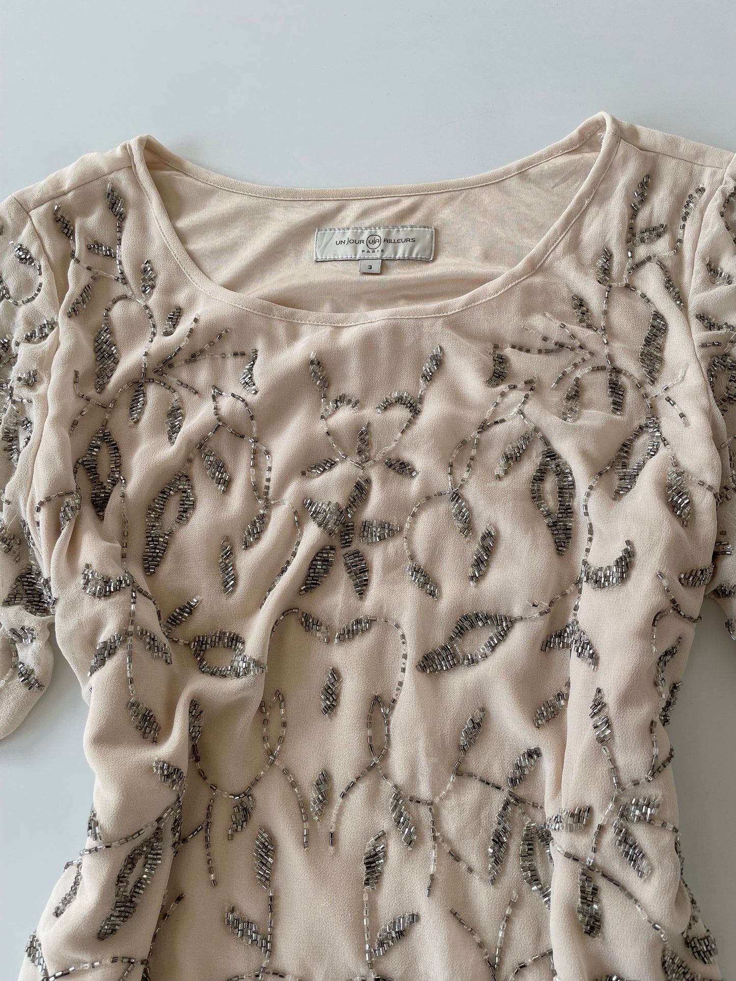 Unjour Ailleurs Hand Embroidered Top-Bust 42