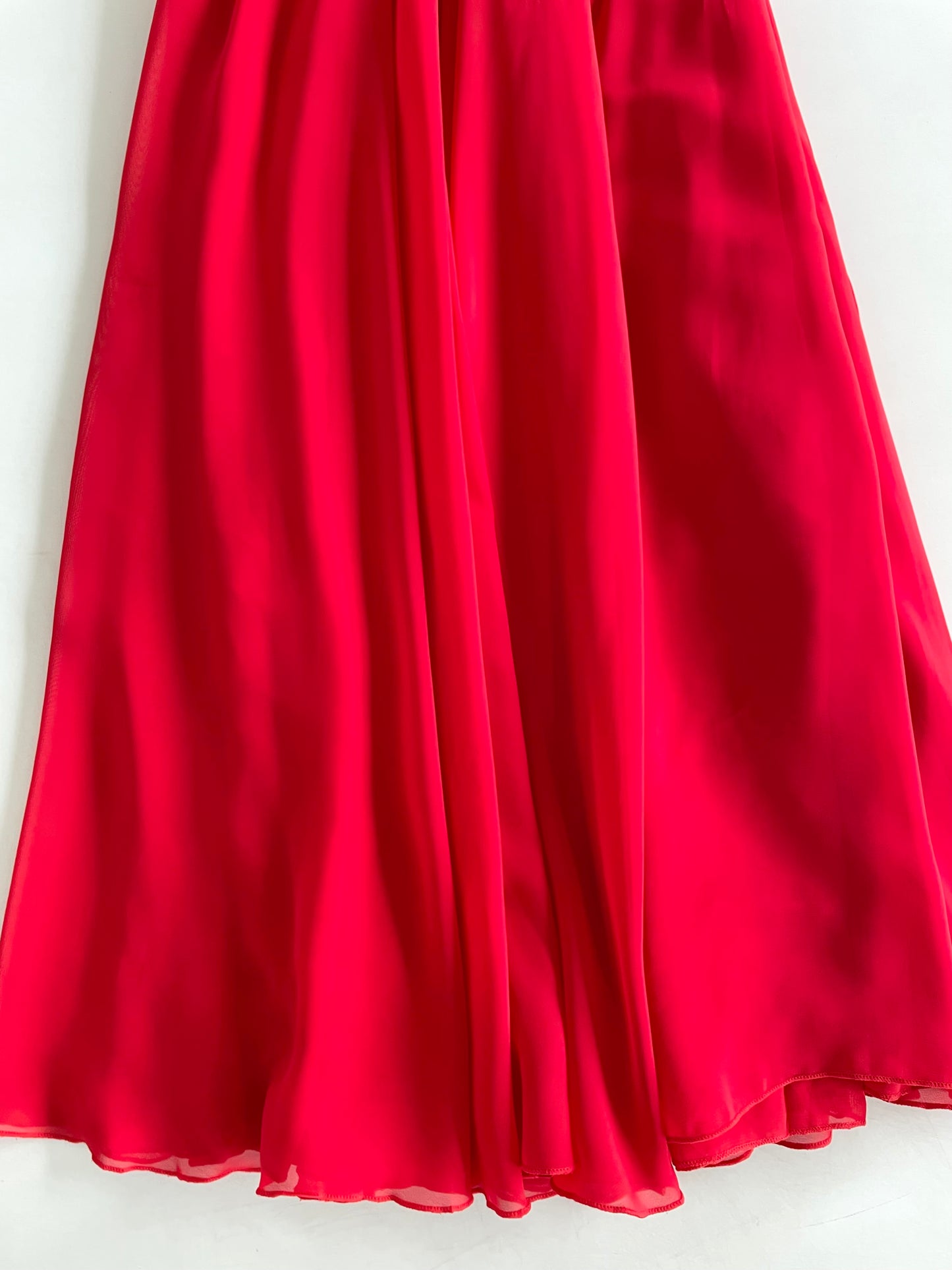 Flowy Red Skirt-Waist 28 to 38