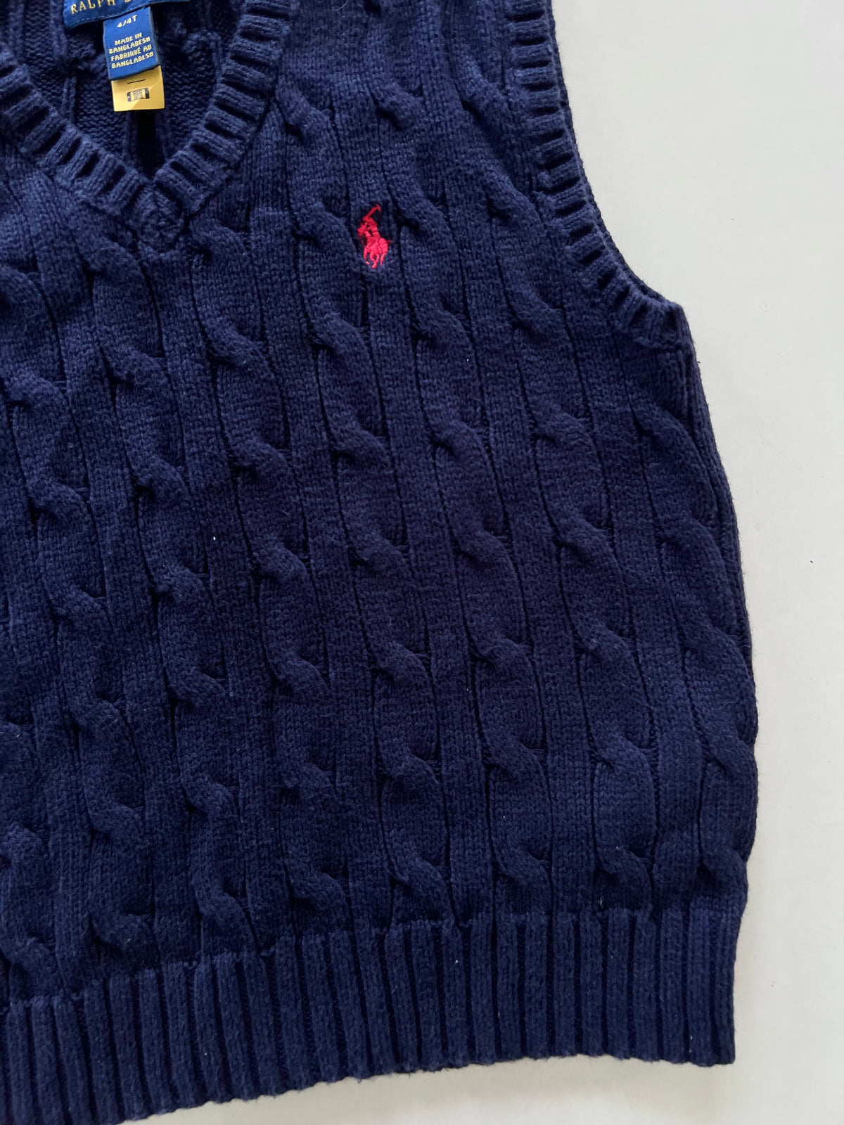 Ralph Lauren 100%Cotton Vintage Vest Sweater-Bust 28