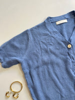 Load image into Gallery viewer, Cluel Blue Sweater Vest - Bust 40 to 42