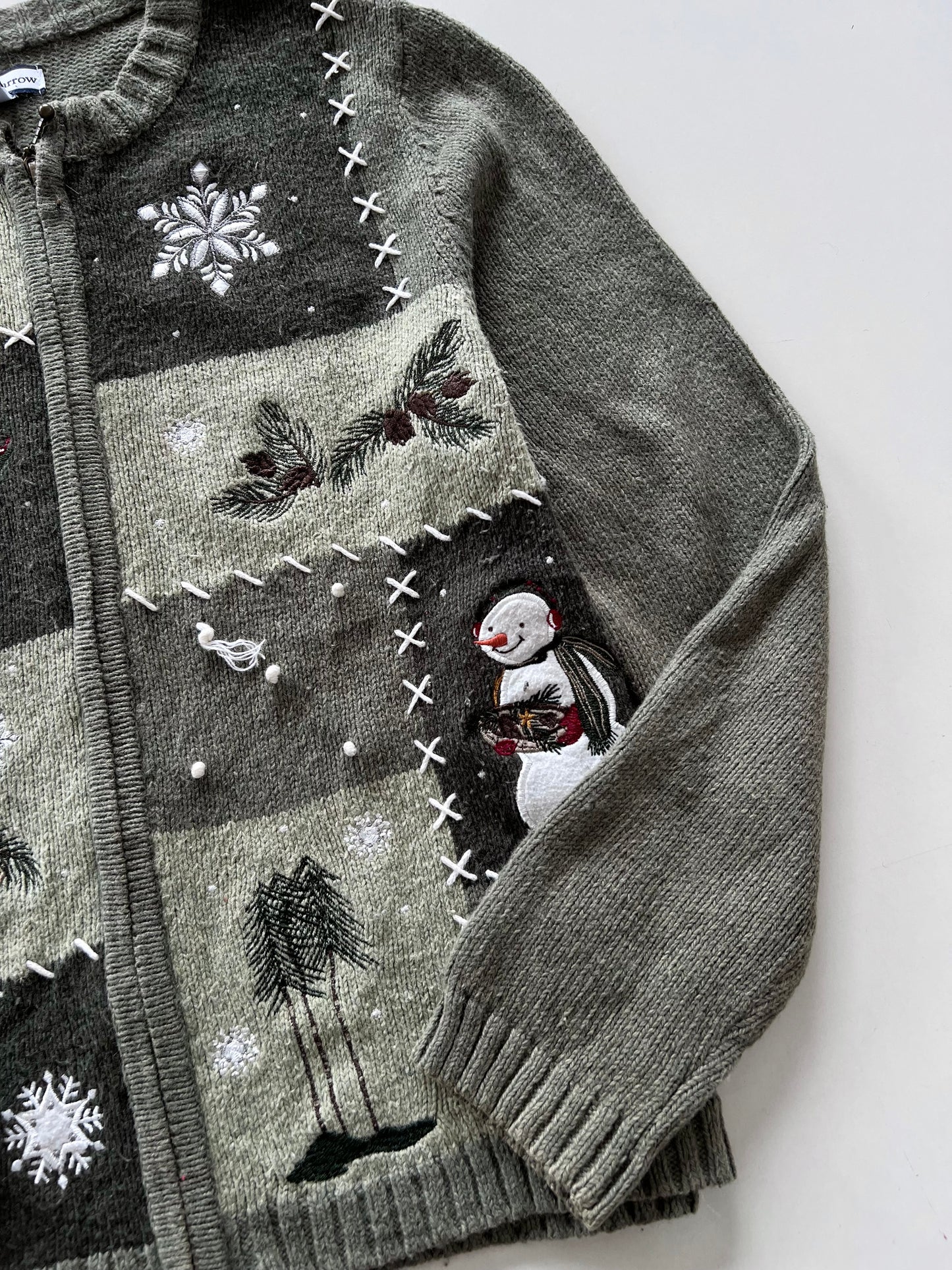 Croft&Barrow Christmas Zipper -Bust 42