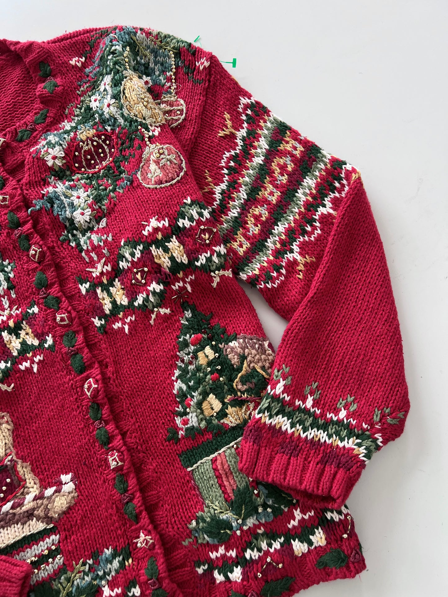 Tiara Embroidered Christmas Sweater-Bust 44