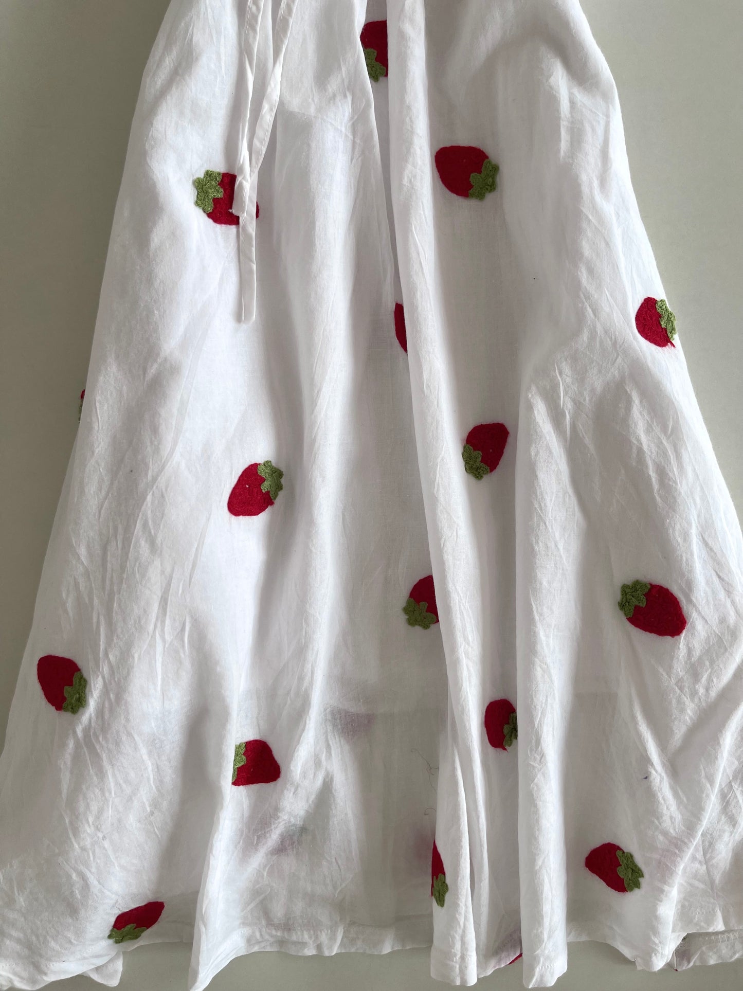 Strawberries Embroidered Cotton Dress -Bust 36