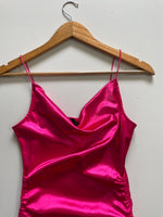 Load image into Gallery viewer, H&M SATIN RUCHED COWL NECK DRESS - BUST 30 to 32