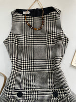Load image into Gallery viewer, Blanco Houndstooth Winter Dress-Bust 34