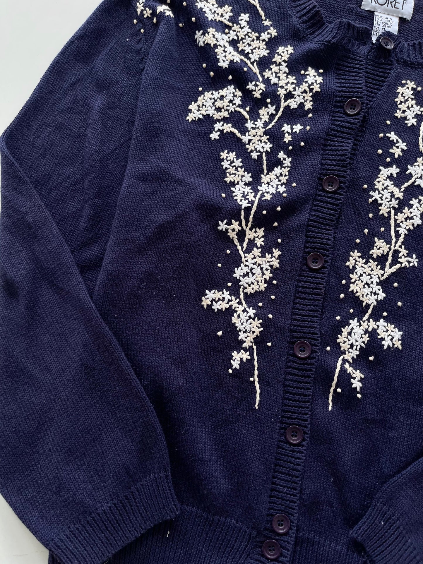 Koret Embroidered Vintage Cardigan-Bust 46