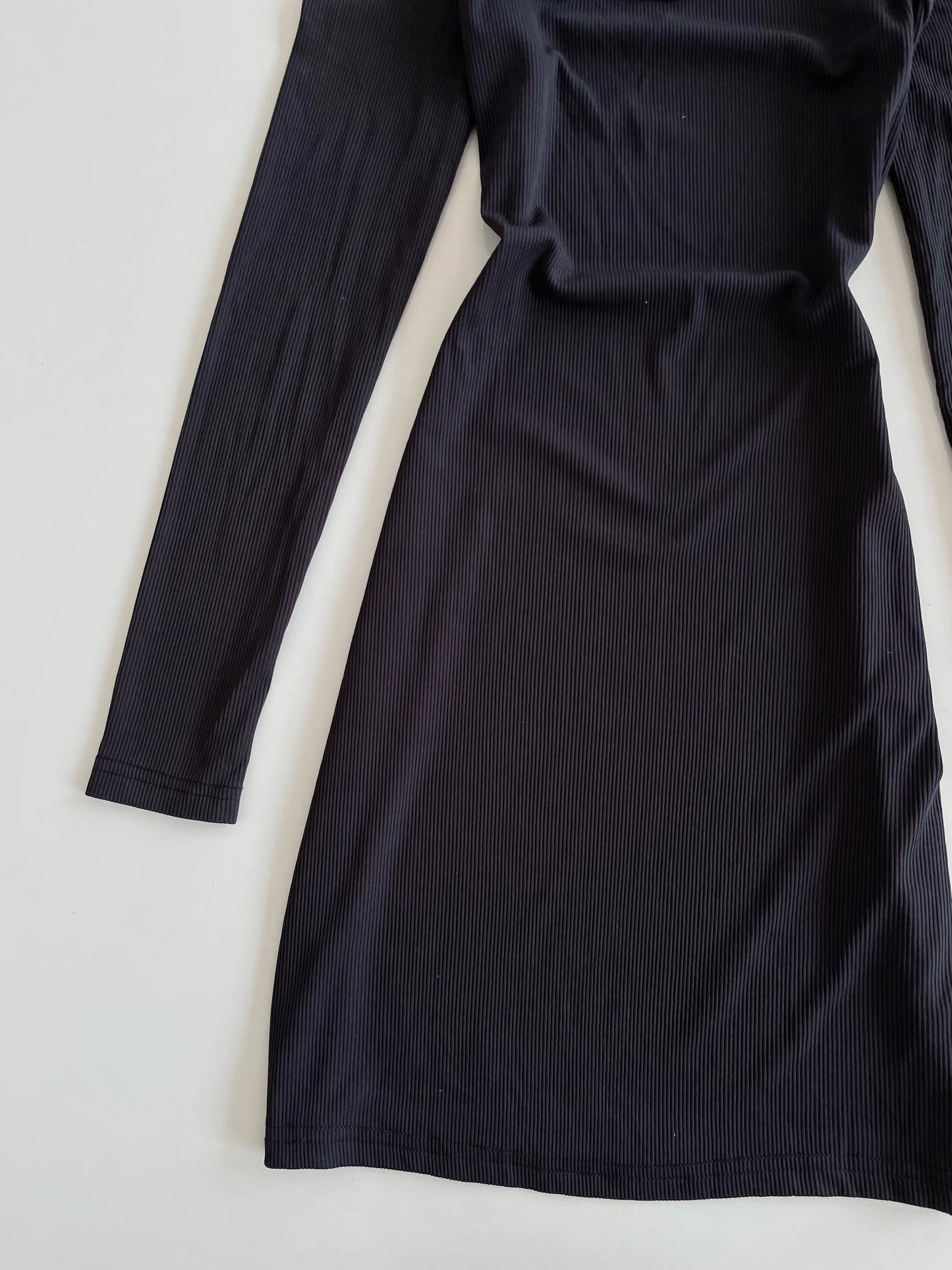 Ribbed Cutout Black Dress-Bust 32 to 34