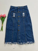 Load image into Gallery viewer, Long Denim Skirt-Waist 26