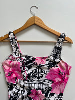 Load image into Gallery viewer, Y2K WHITE PRINTED SWIMSUIT- BUST 34 TO 36