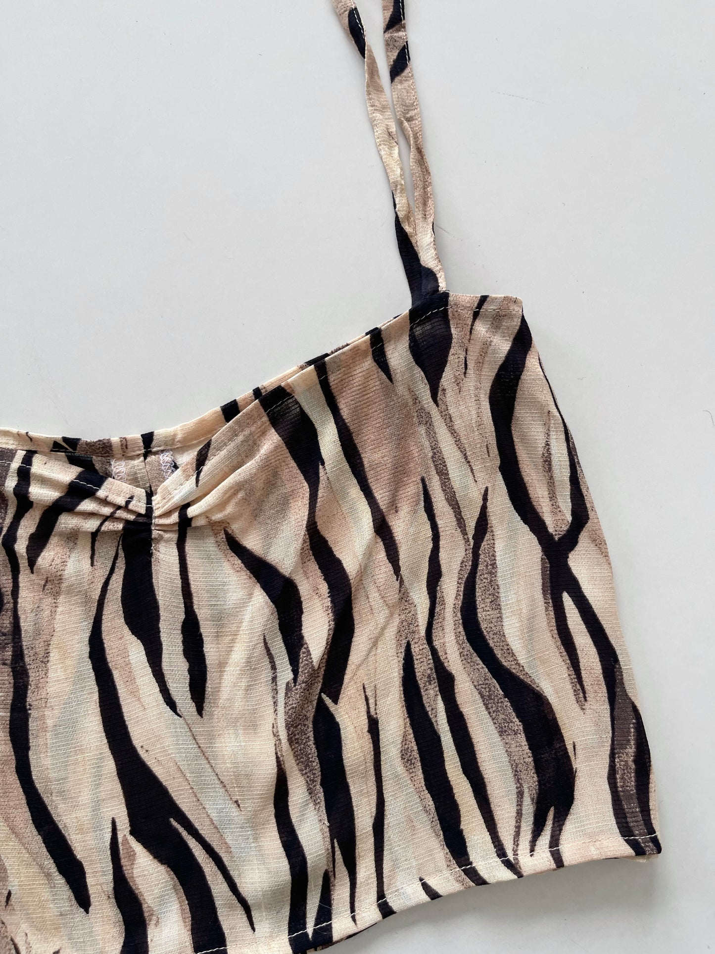 Animal Print Sheer Top-Bust 38