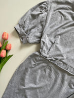 Load image into Gallery viewer, BA SHA DRESS GREY WRAPAROUND BUST-34-36