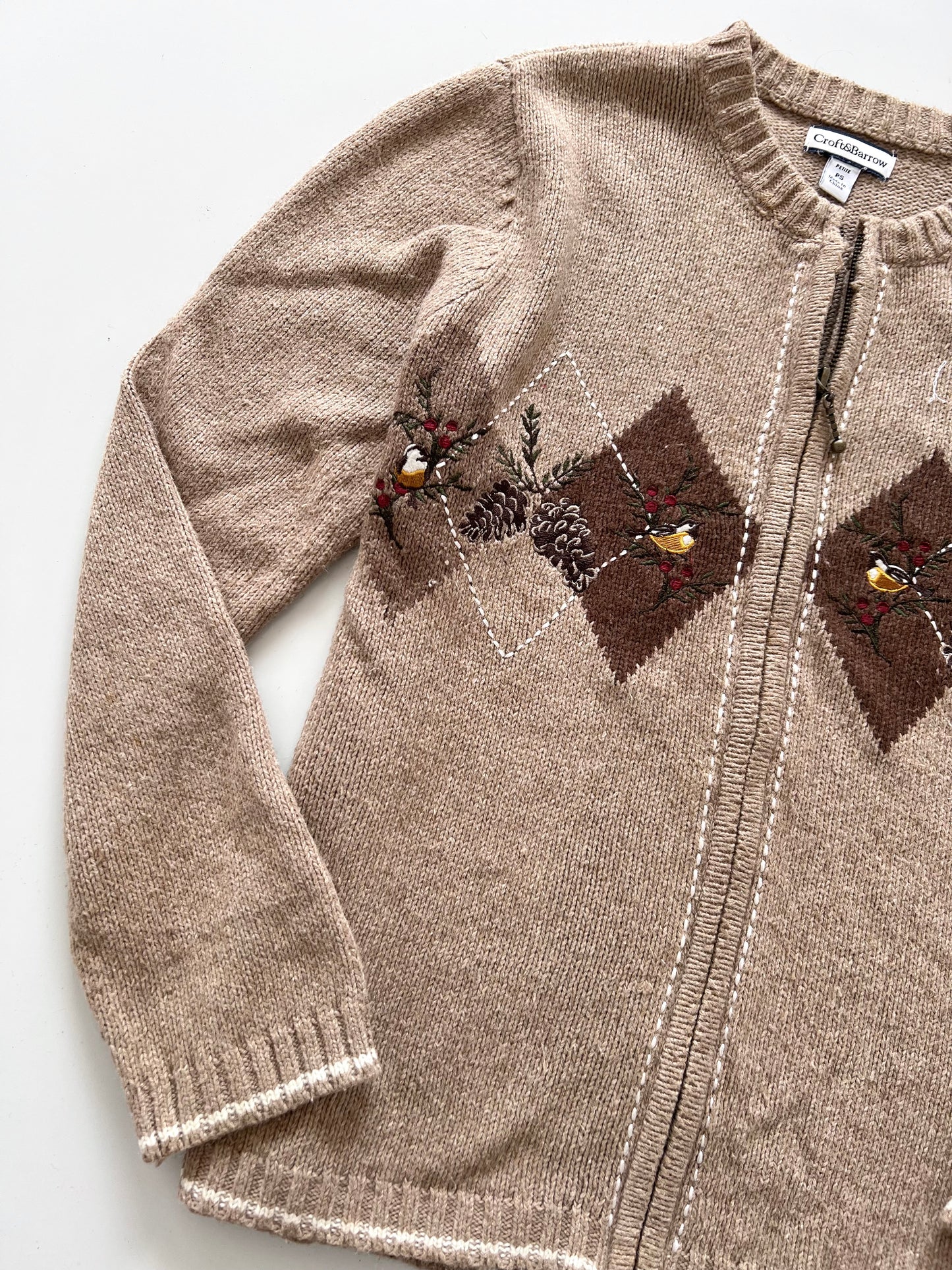 Croft&Barrow Embroidered Zipper -Bust 40