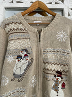 Load image into Gallery viewer, Croft & Barrow Embroidered Christmas Sweater-Bust 44