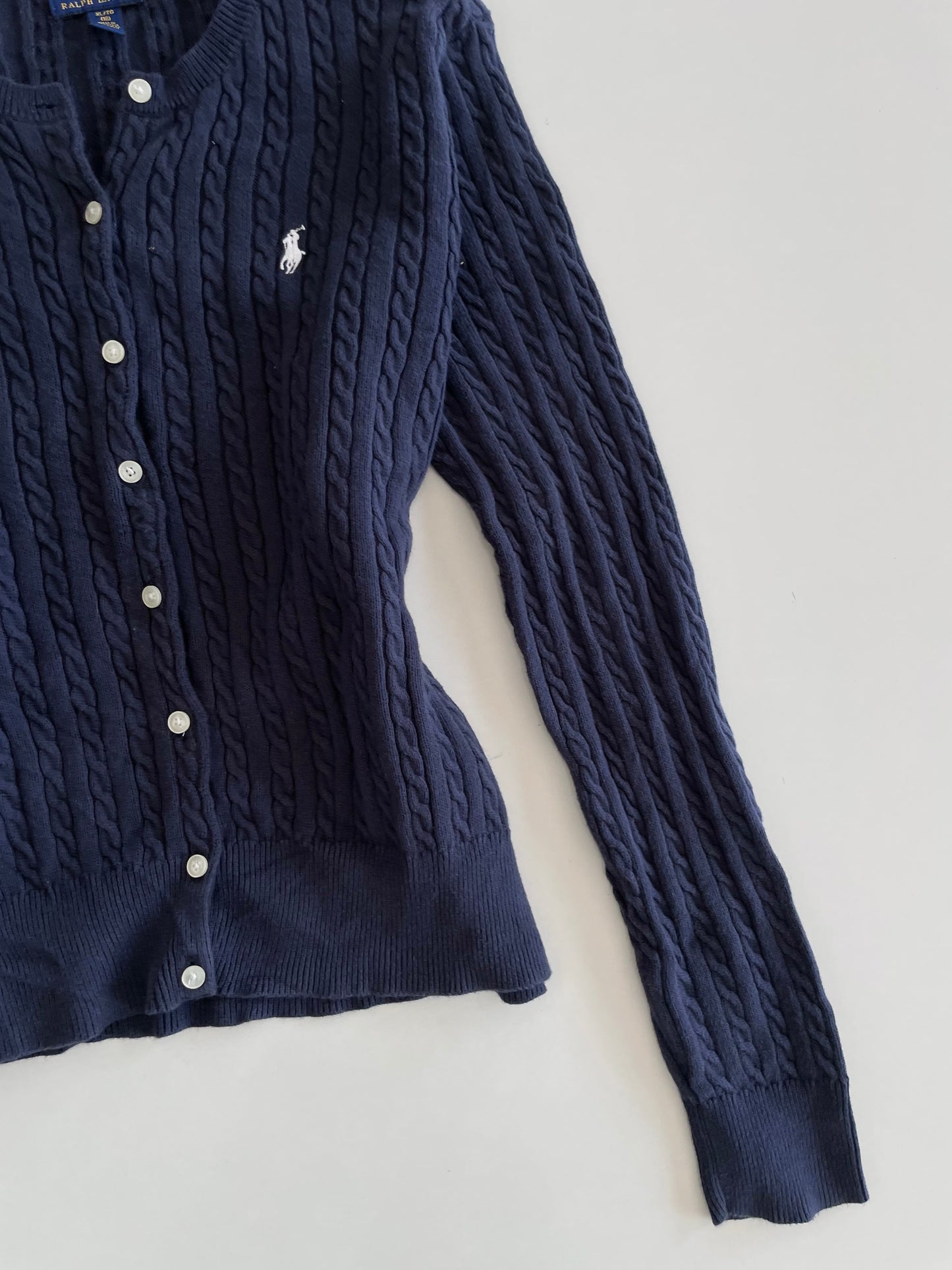 Ralph Lauren 100% Cotton Vintage Cardigan-Bust 34 to 36