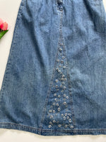 Load image into Gallery viewer, Embroidered Denim Skirt-Waist 28