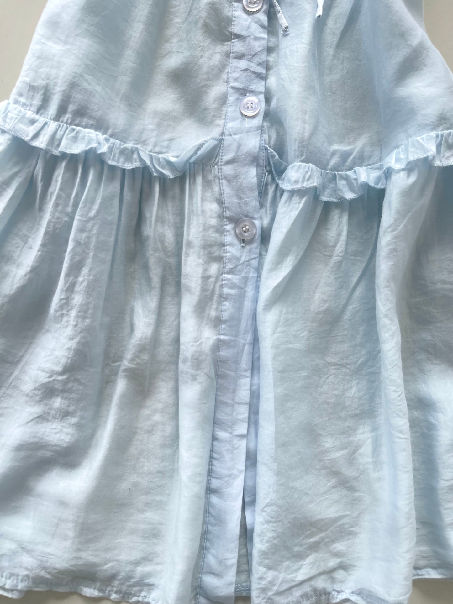 Baby Blue Embroidered Dress-Bust 40