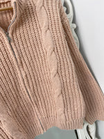 Load image into Gallery viewer, Blush Pink Cable Knit Zipper-Bust 42