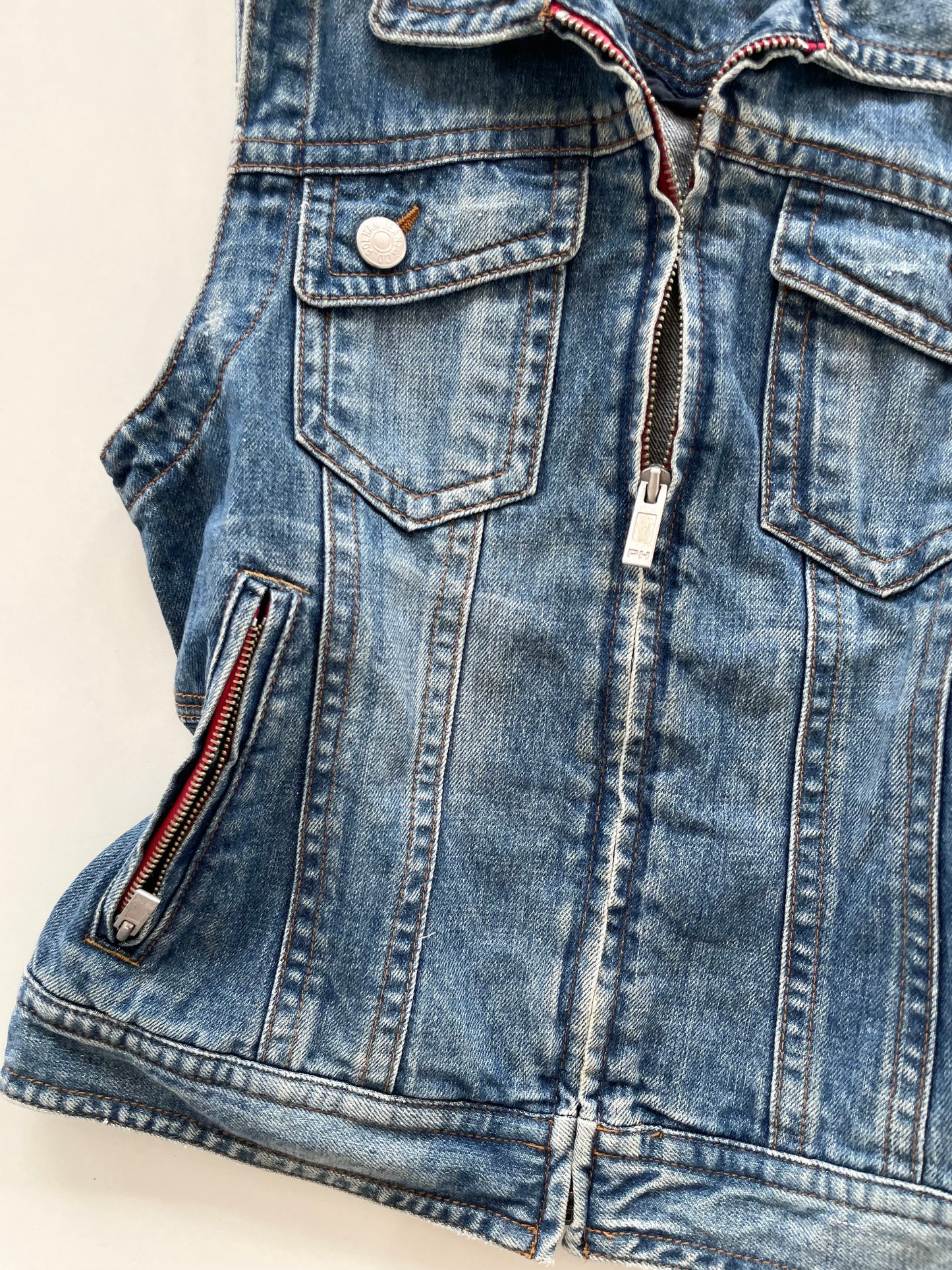 Polham Denim Vest-Chest 36