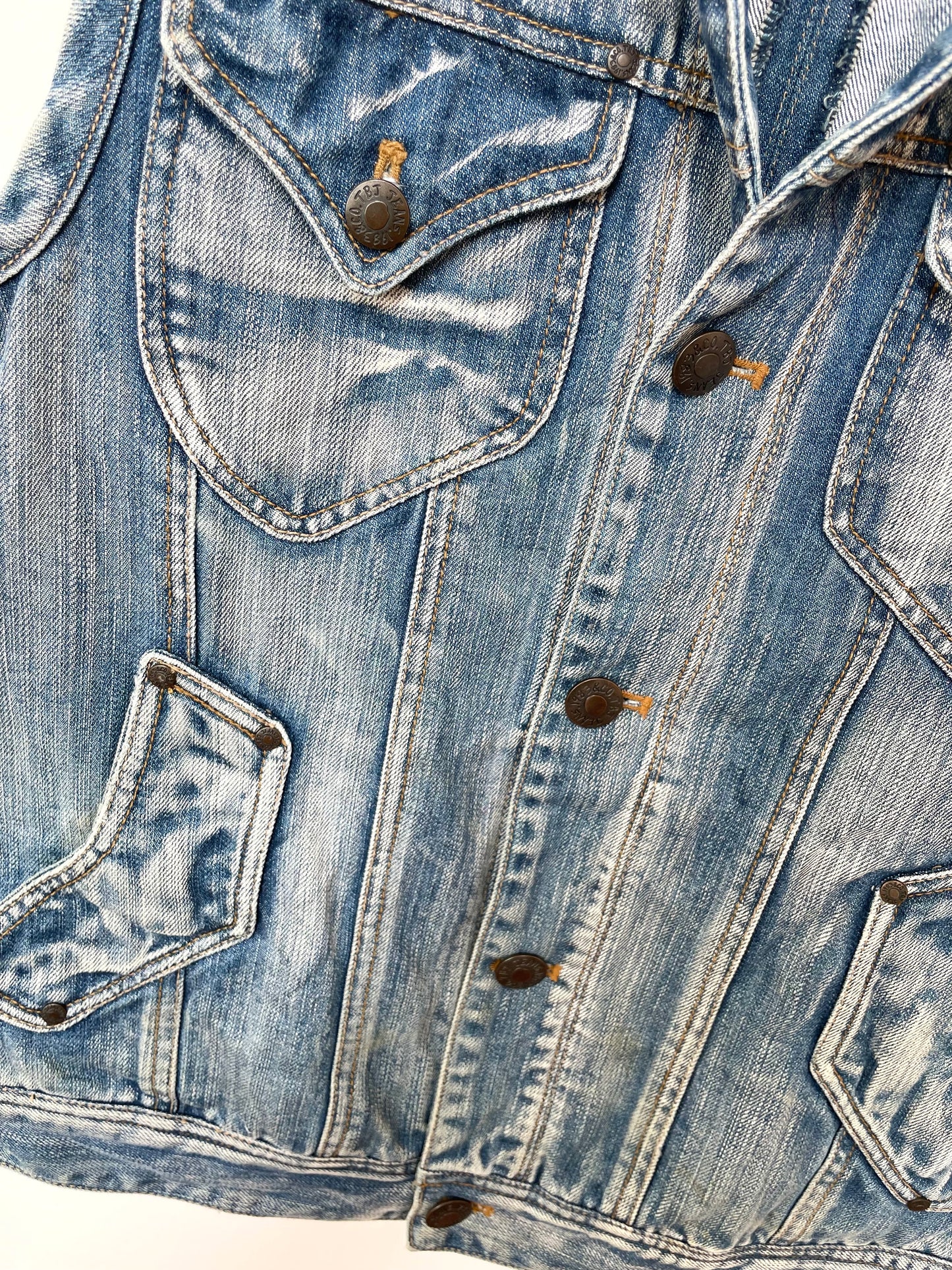 Tbj Jeans Denim Vest-Bust 40