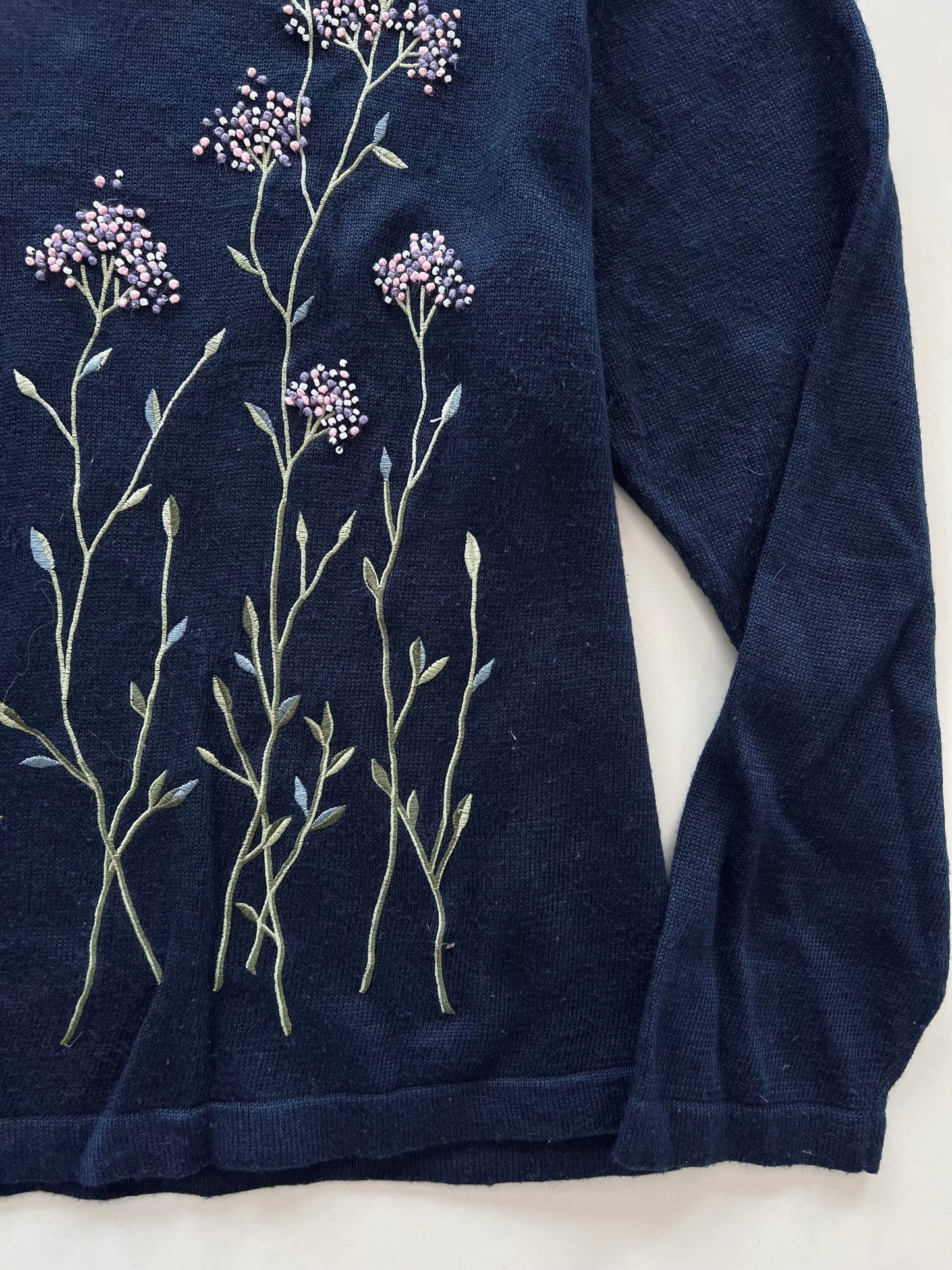 Alfred Dunner Embroidered Sweater-Bust 46