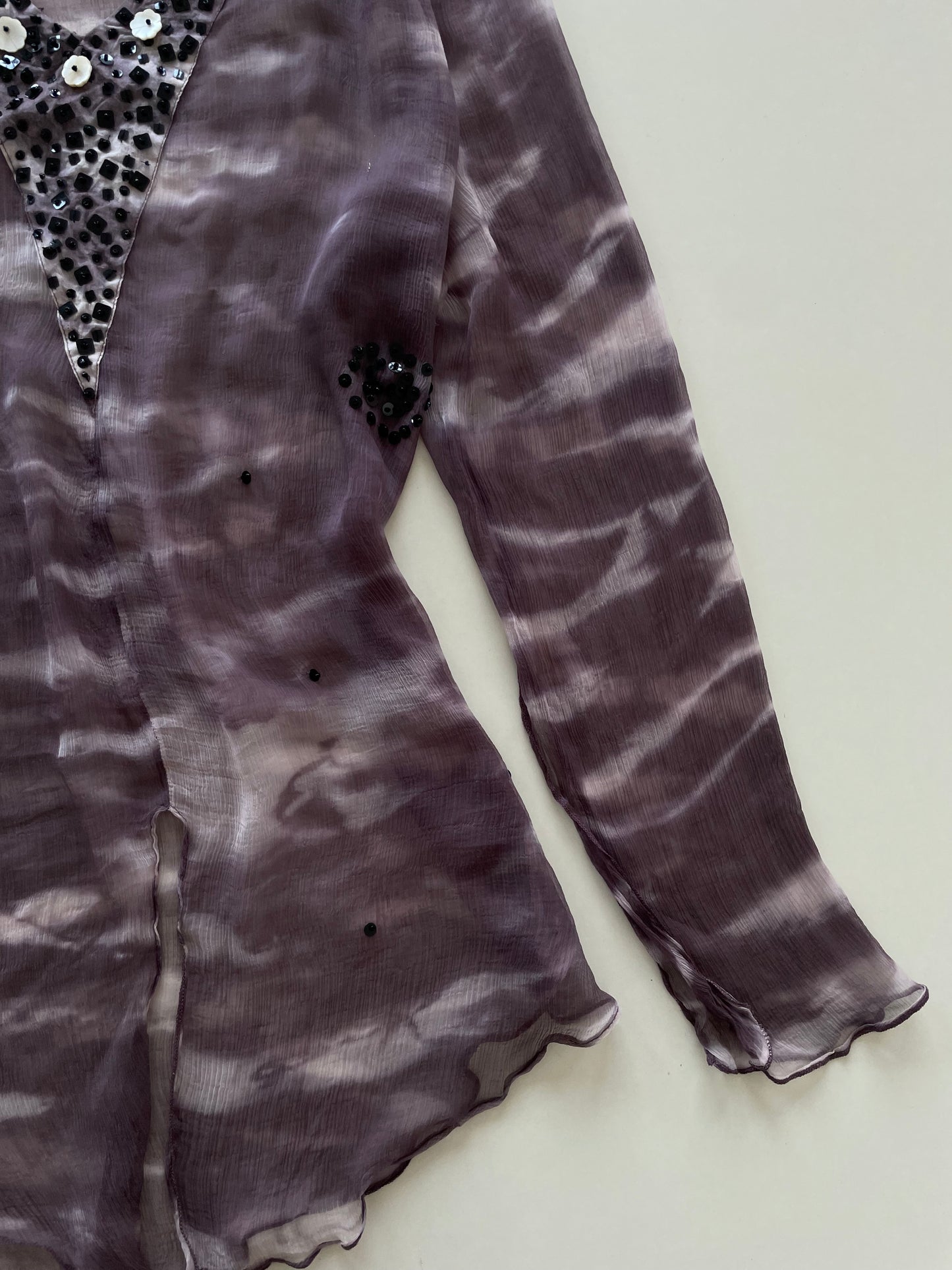 100% Viscose Sheer Vintage Top-Bust 42