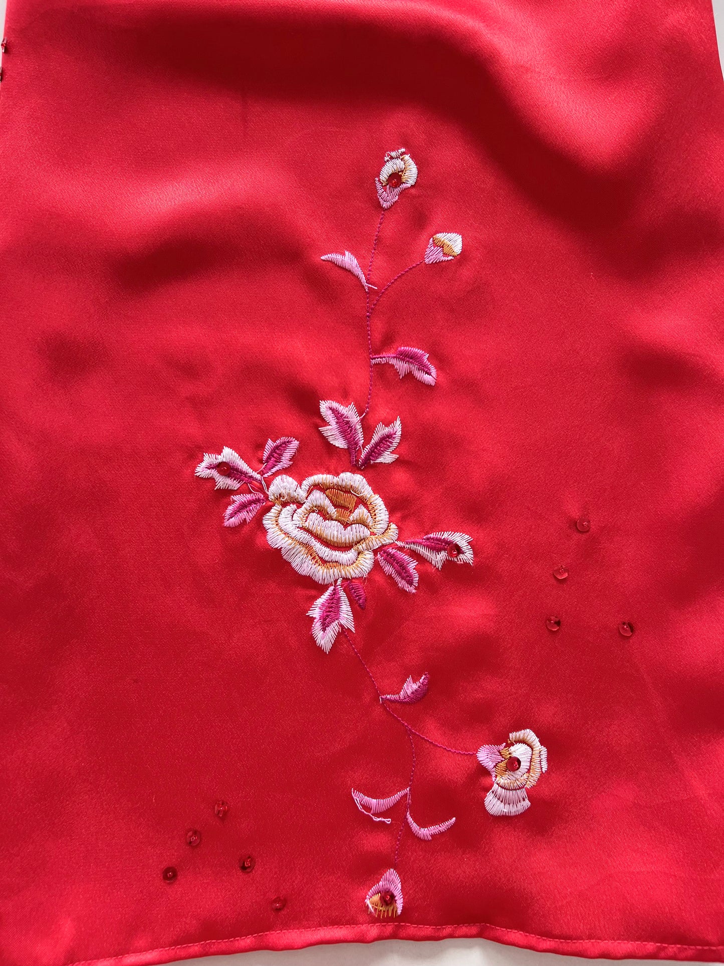 Satin Embroidered Cheongsam-Bust 30