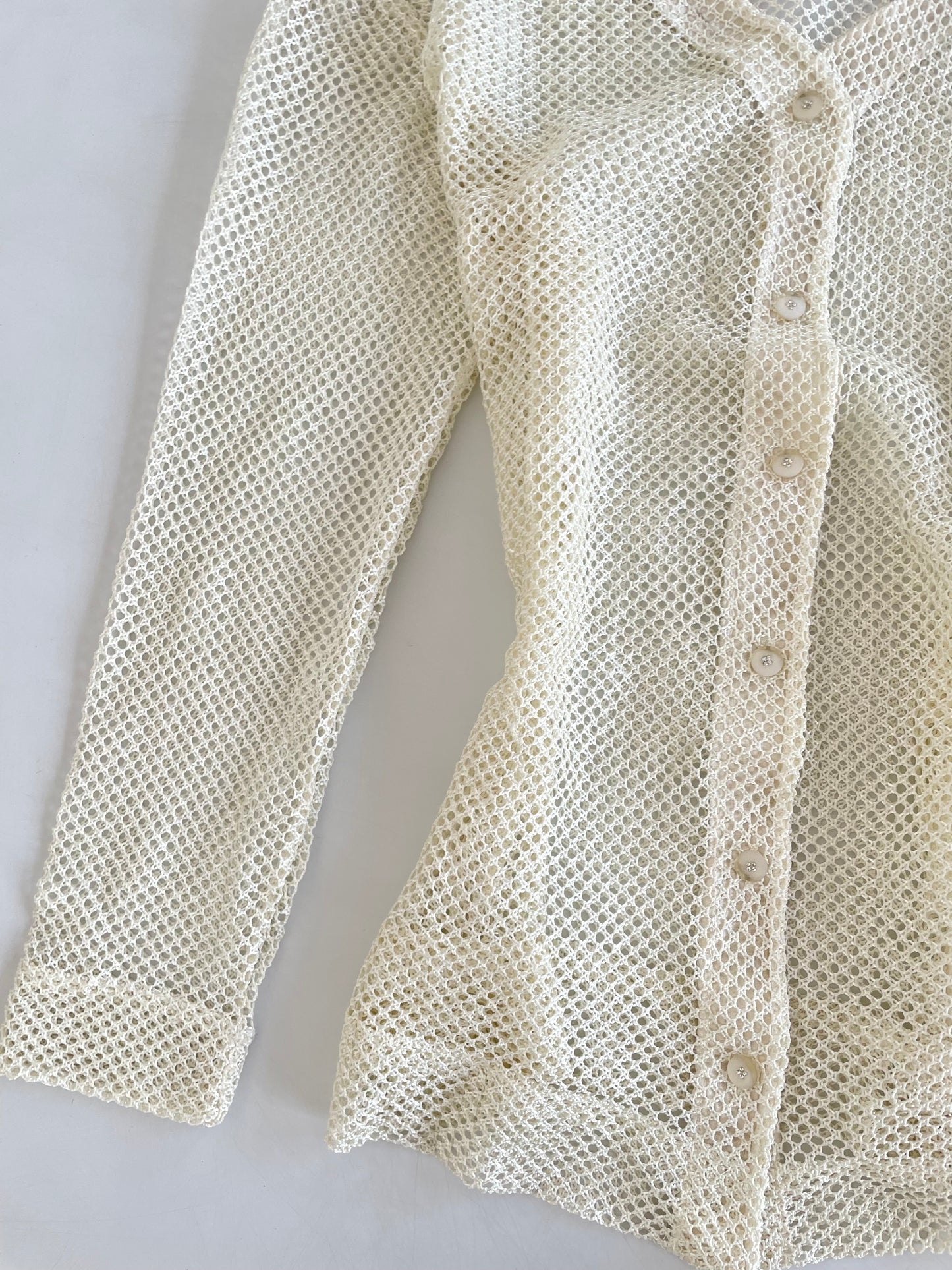 Crochet Sheer Shirt -Bust 44