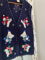 Load image into Gallery viewer, Bobbie Brooks Embroidered Christmas Sweater Vest-Bust 48