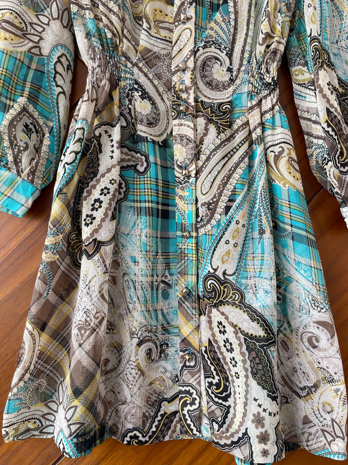 Paisley Sheer Dress-Bust 32 to 34